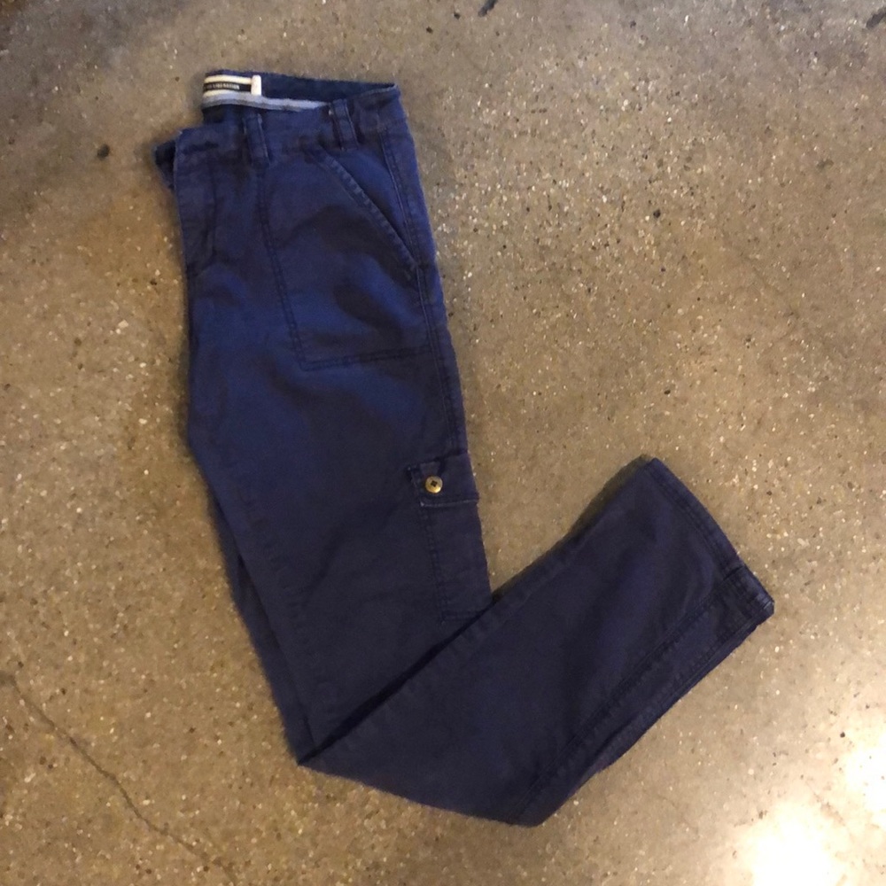 Anthropologie Navy cargo crops